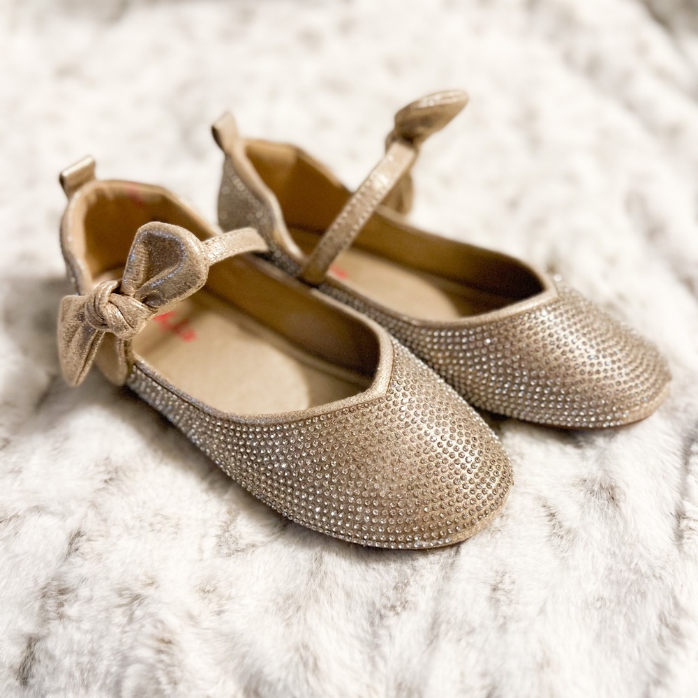 Gold Gem Flats w/ Bow